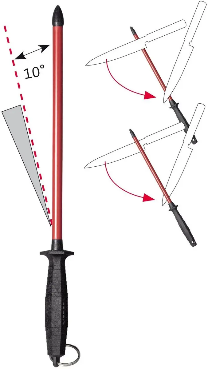 Westmark Messenslijper met Staafbescherming 50,6cm - Rood/Zwart