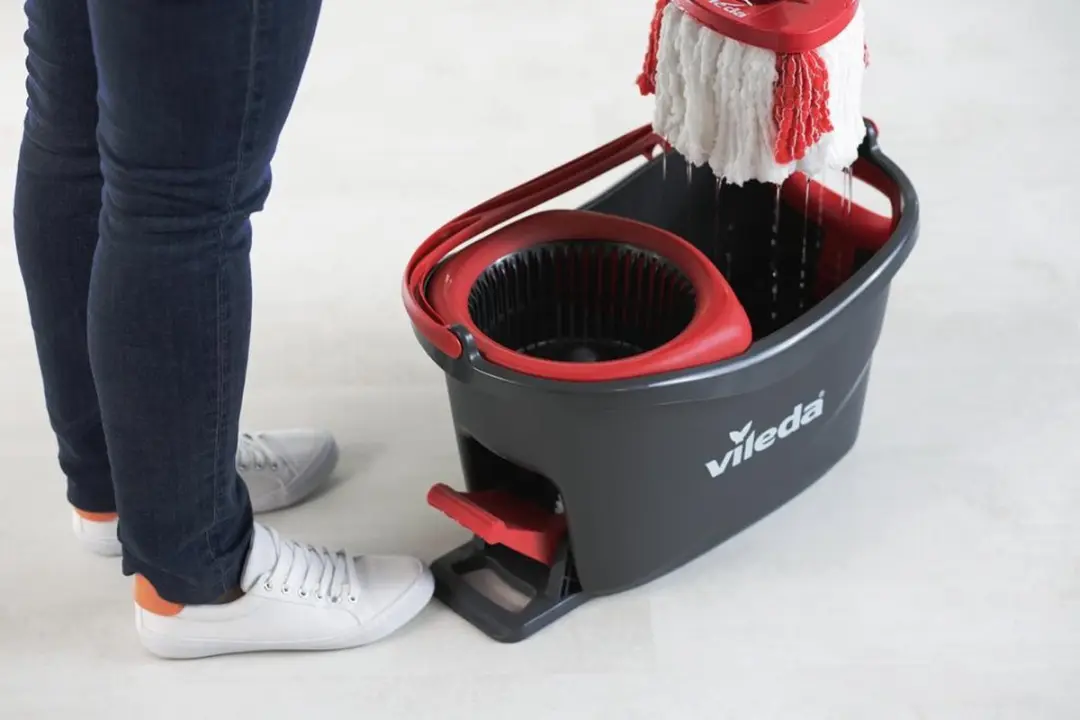 Vileda Turbo Mopset Pedaalsysteem 6L - Grijs & Rood