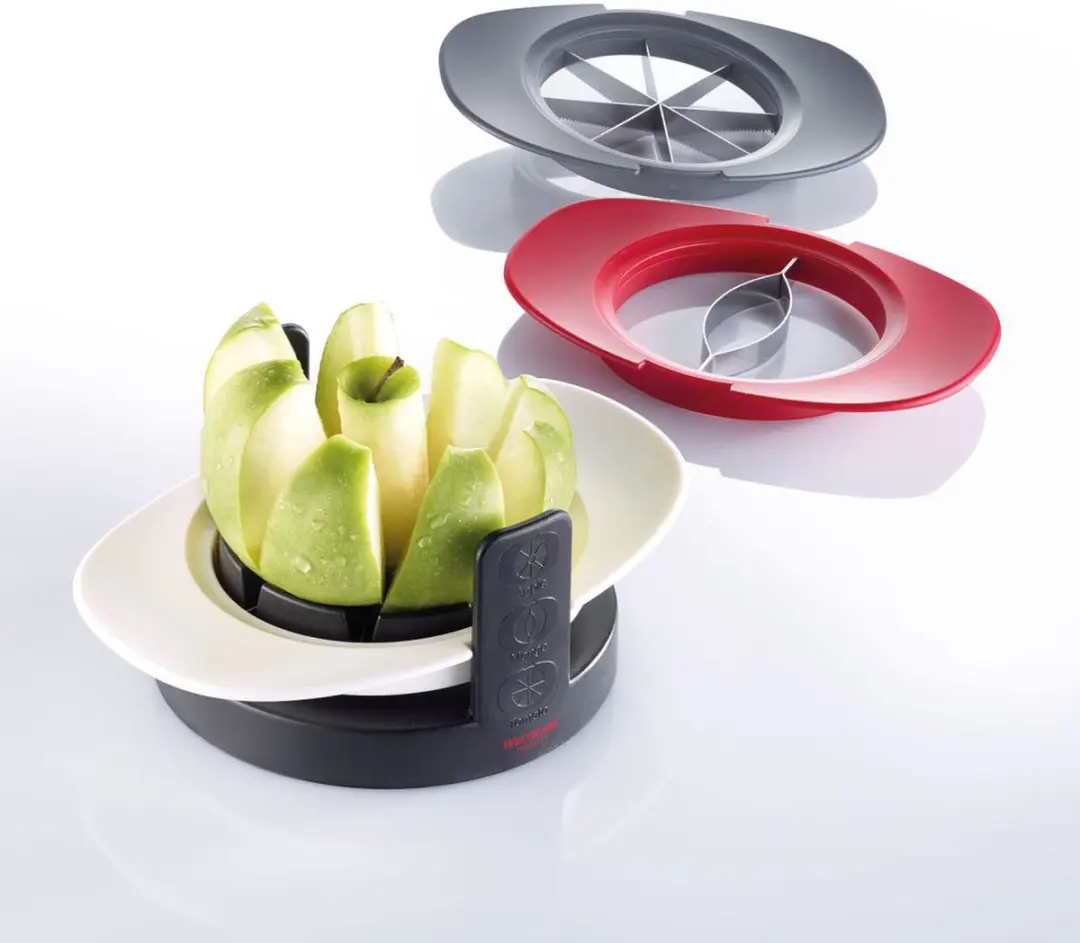 Westmark Tutti Frutti 3-in-1 Snijder - 4 Stuks - Rood/antraciet/wit