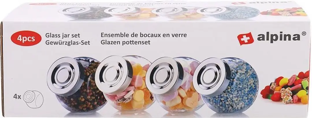 Alpina Glazen Kruidenpotjes 0.30L