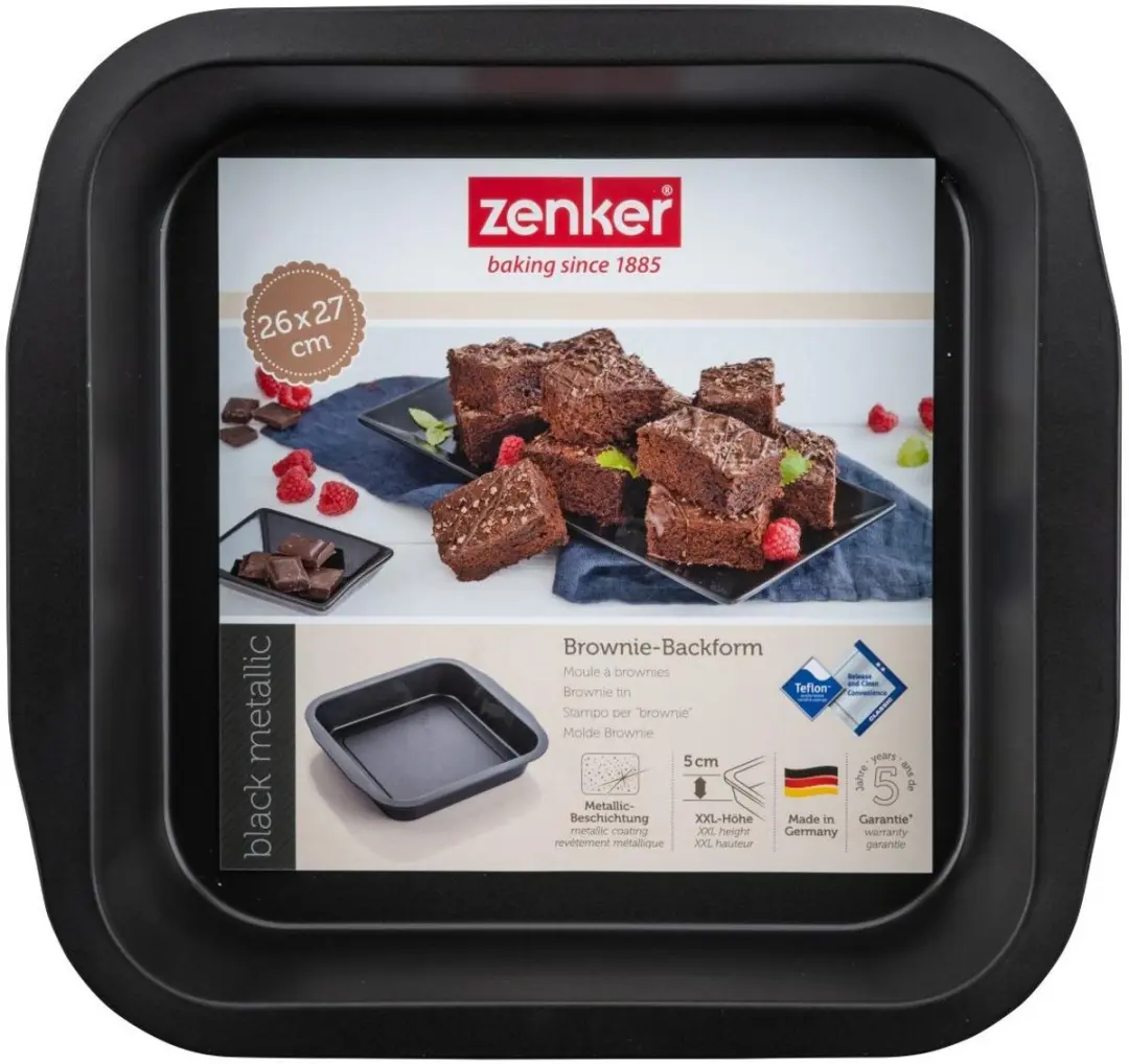 Zenker Special Creative Brownievormen 27x26cm - 2 Stuks - Zwart