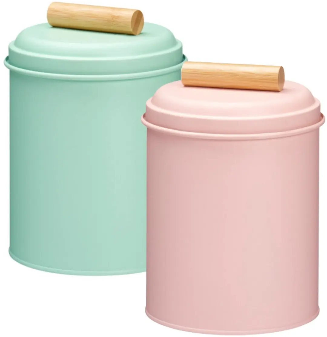 Excellent Houseware Koekjesbewaarblikken Set 2x