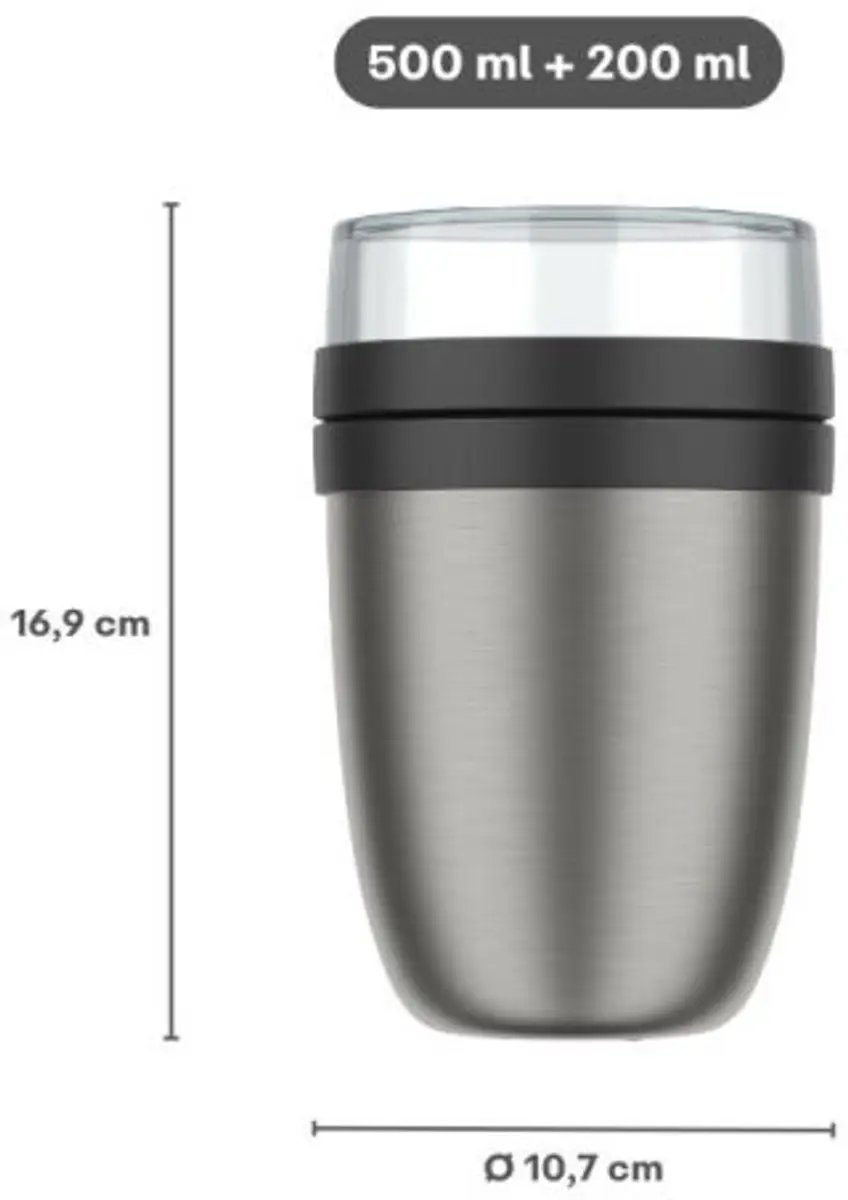 Mepal Isoleer Lunchpot Ellipse 500ml - 2 Vakken - Vivid Blue