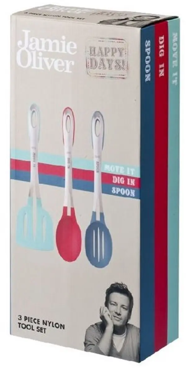 Jamie Oliver Spatelset 3-delig - Hittebestendig Nylon - Multi