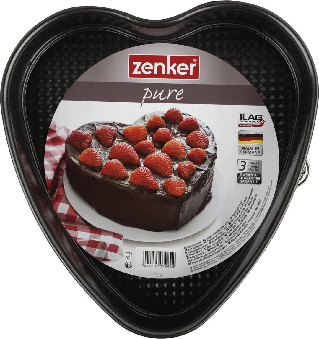 Zenker Springvorm Bakblik 24x28cm Hart - Zwart
