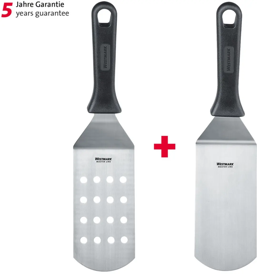 Westmark Master Line Spatel Set 2-delig - Roestvrij staal - Zwart/zilver
