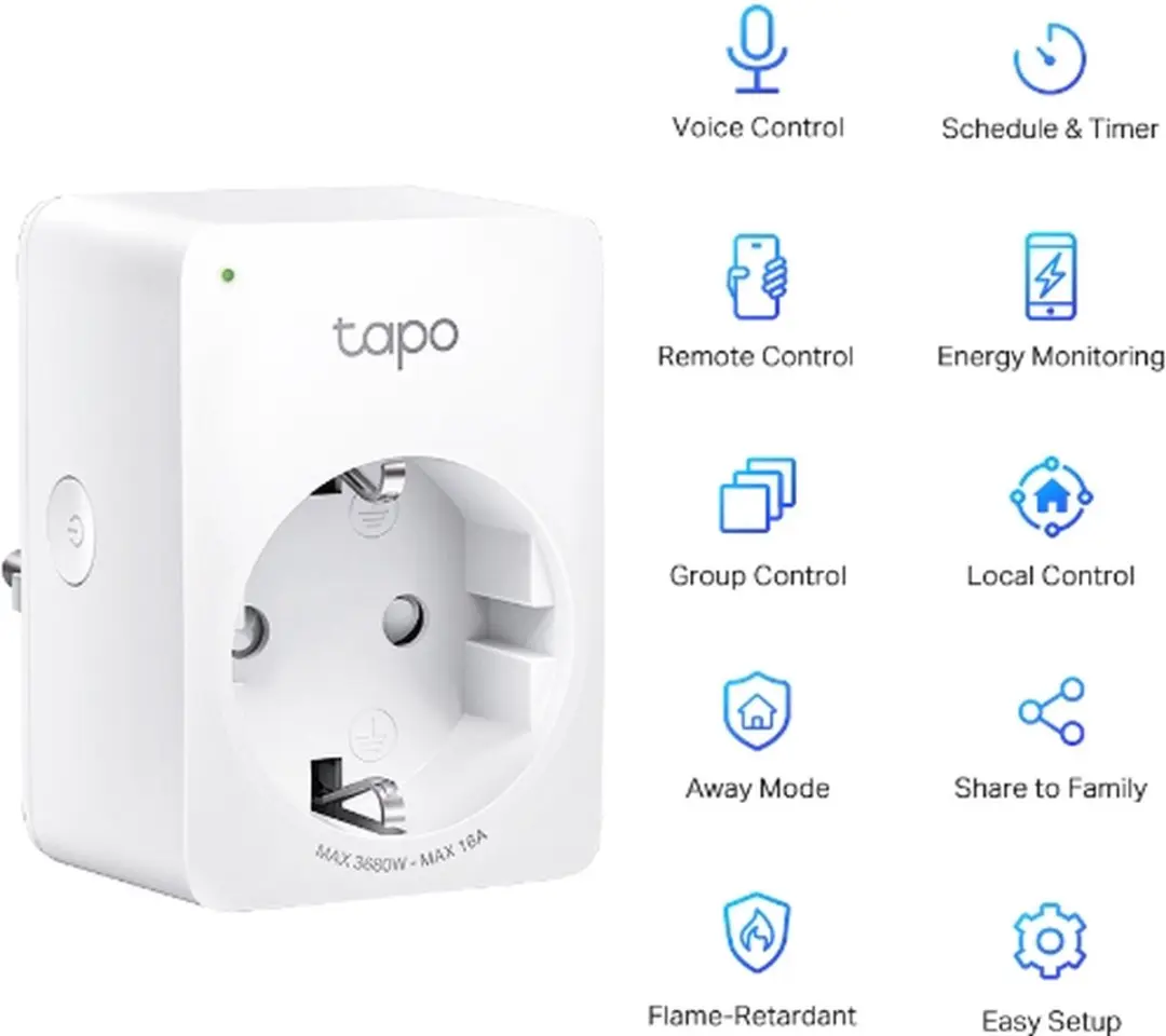 TP-Link Tapo P110 Slimme Stekker - 2 Stuks - Wit