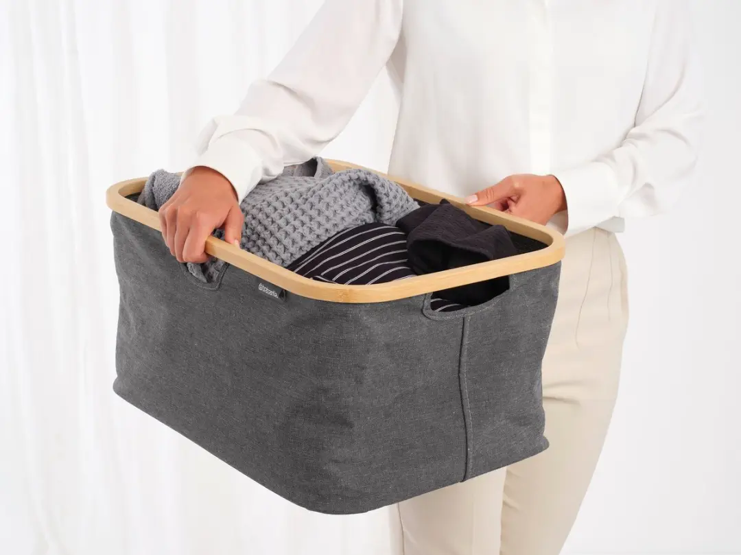Brabantia Wasmand 40L Pepper Black - Opvouwbaar