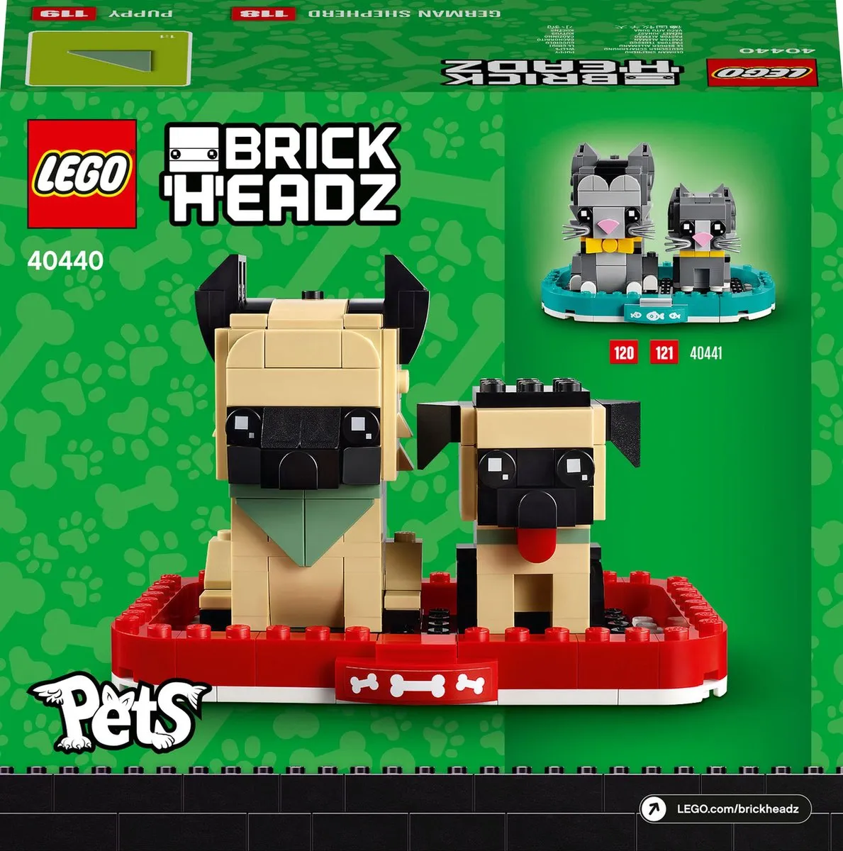 LEGO Brickheadz Pets 40440 Duitse Herder met Puppy - 247 Stukken