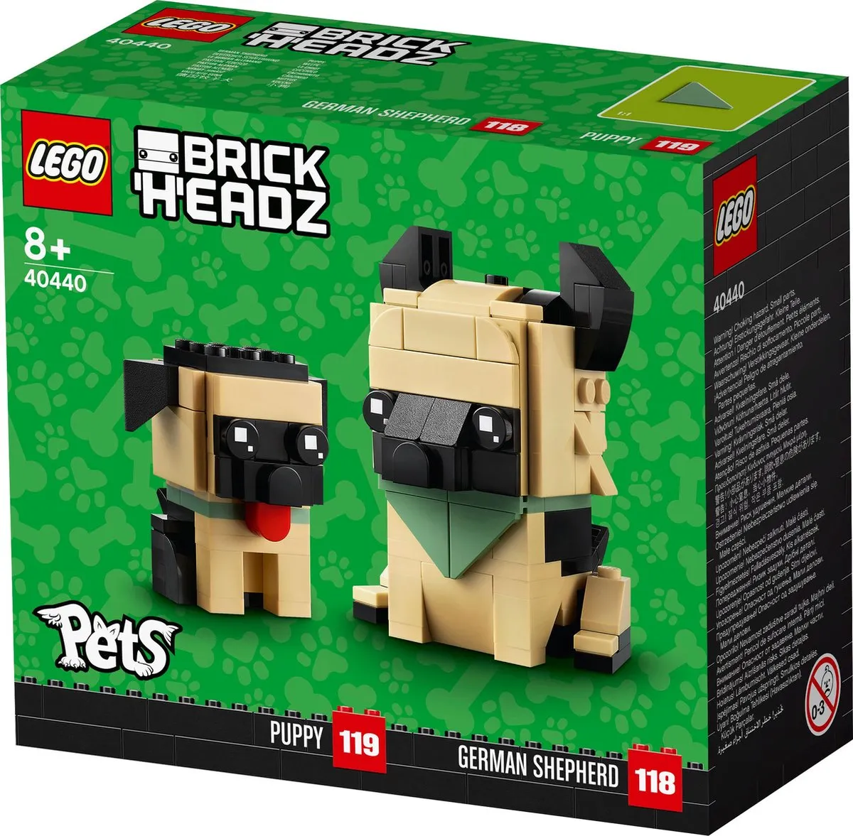 LEGO Brickheadz Pets 40440 Duitse Herder met Puppy - 247 Stukken