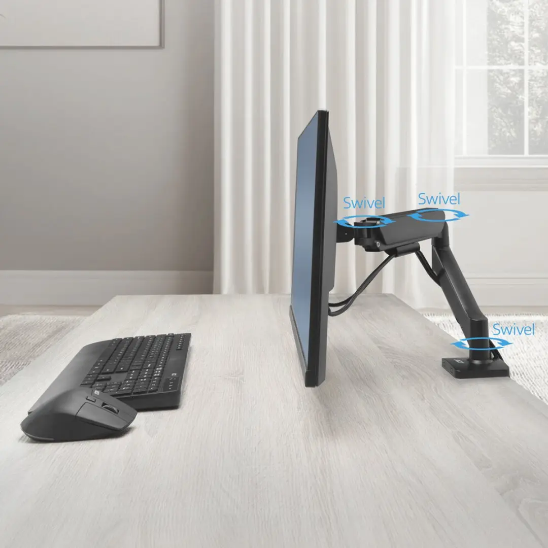 ACT Essentials AC8313 Monitorarm 34" - Gasveer - Zwart
