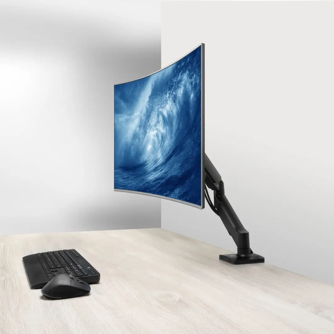 ACT Essentials AC8313 Monitorarm 34" - Gasveer - Zwart