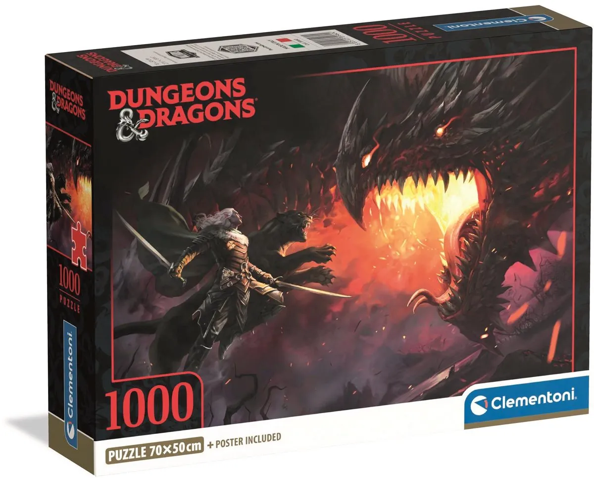 Clementoni Dungeons & Dragons Puzzel 1000 Stuks - Multikleur