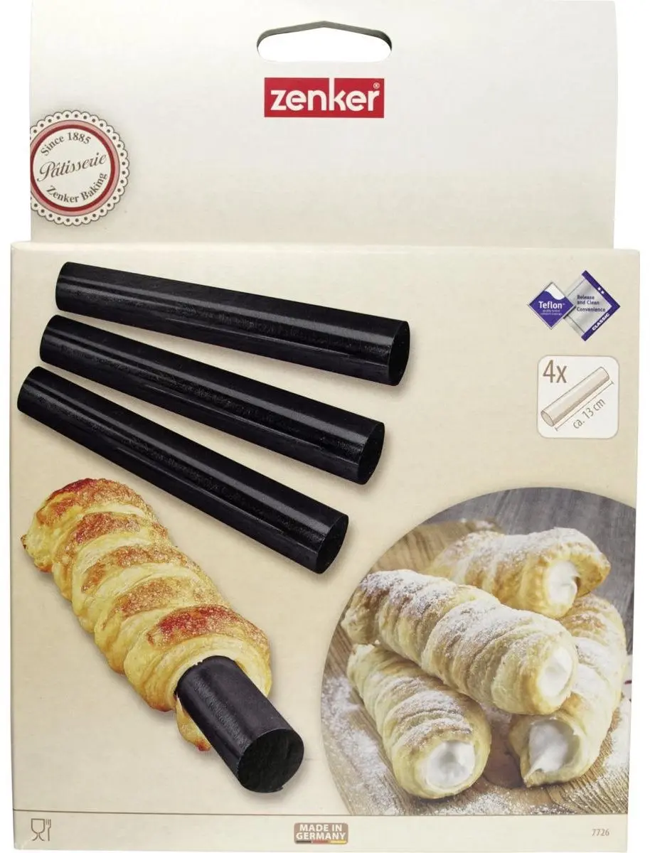 Zenker Smart Pastry Cakevormpjes Set - 8 Stuks - Zwart