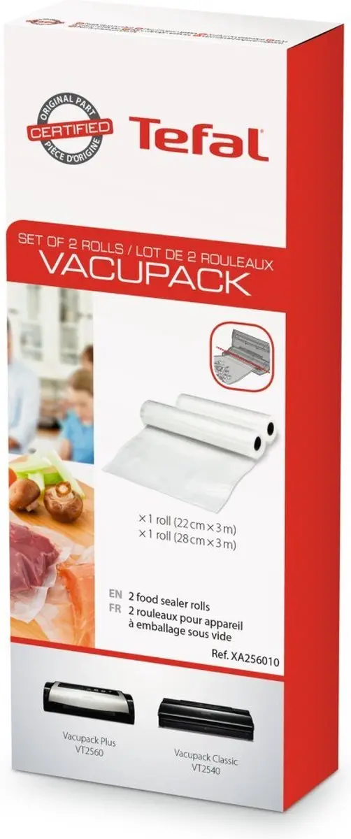 Tefal XA2560 Vacumeerrollen 2 Stuks - Kleurenmix