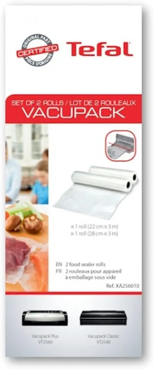 Tefal XA2560 Vacumeerrollen 2 Stuks - Kleurenmix