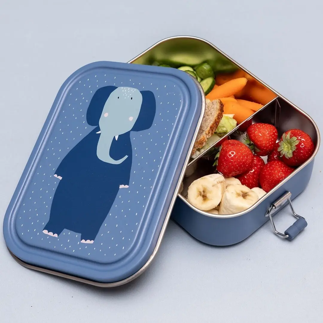 Trixie Brooddoos Mrs. Elephant Blauw - 2 Vakken