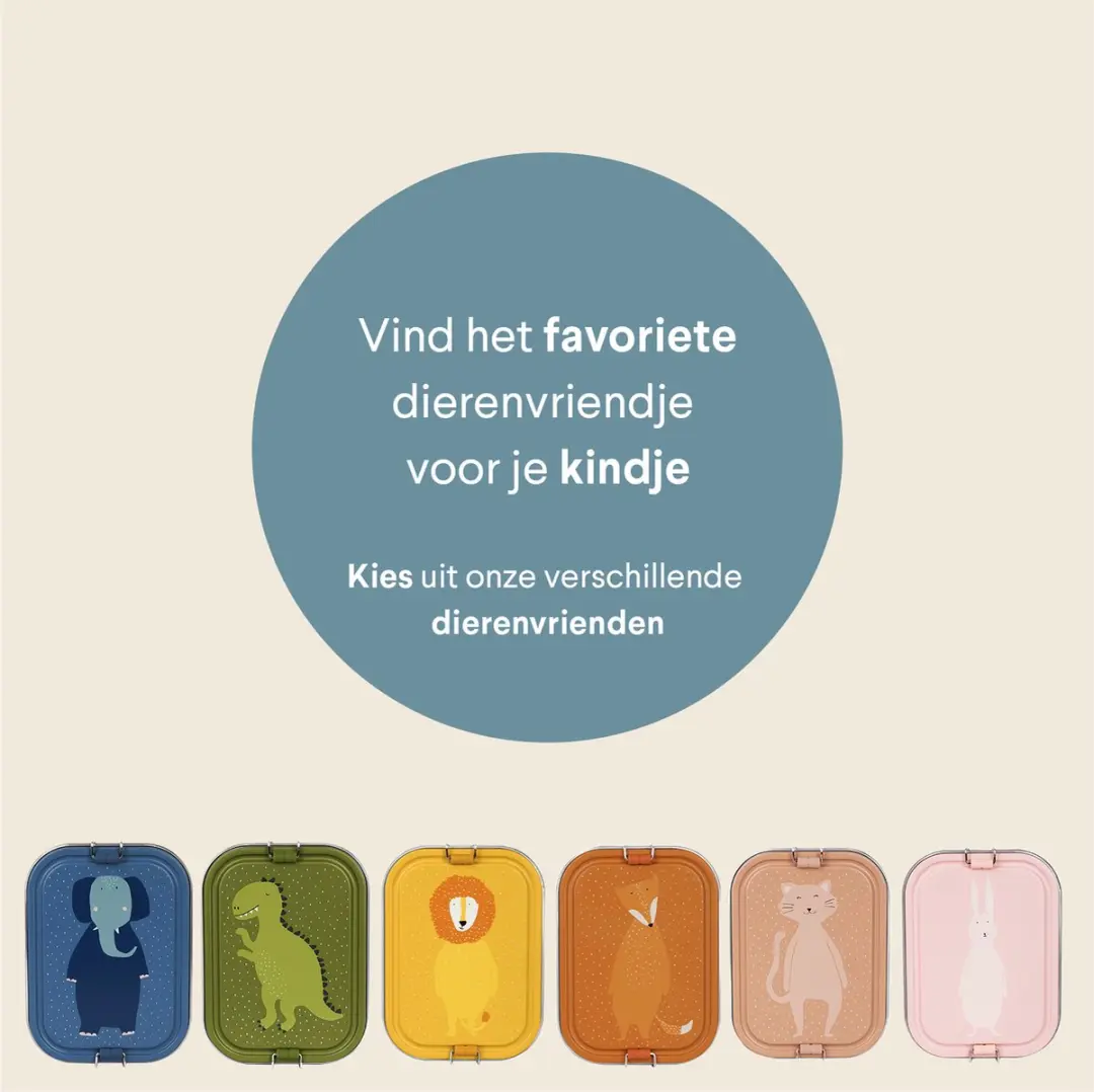 Trixie Brooddoos Mrs. Elephant Blauw - 2 Vakken