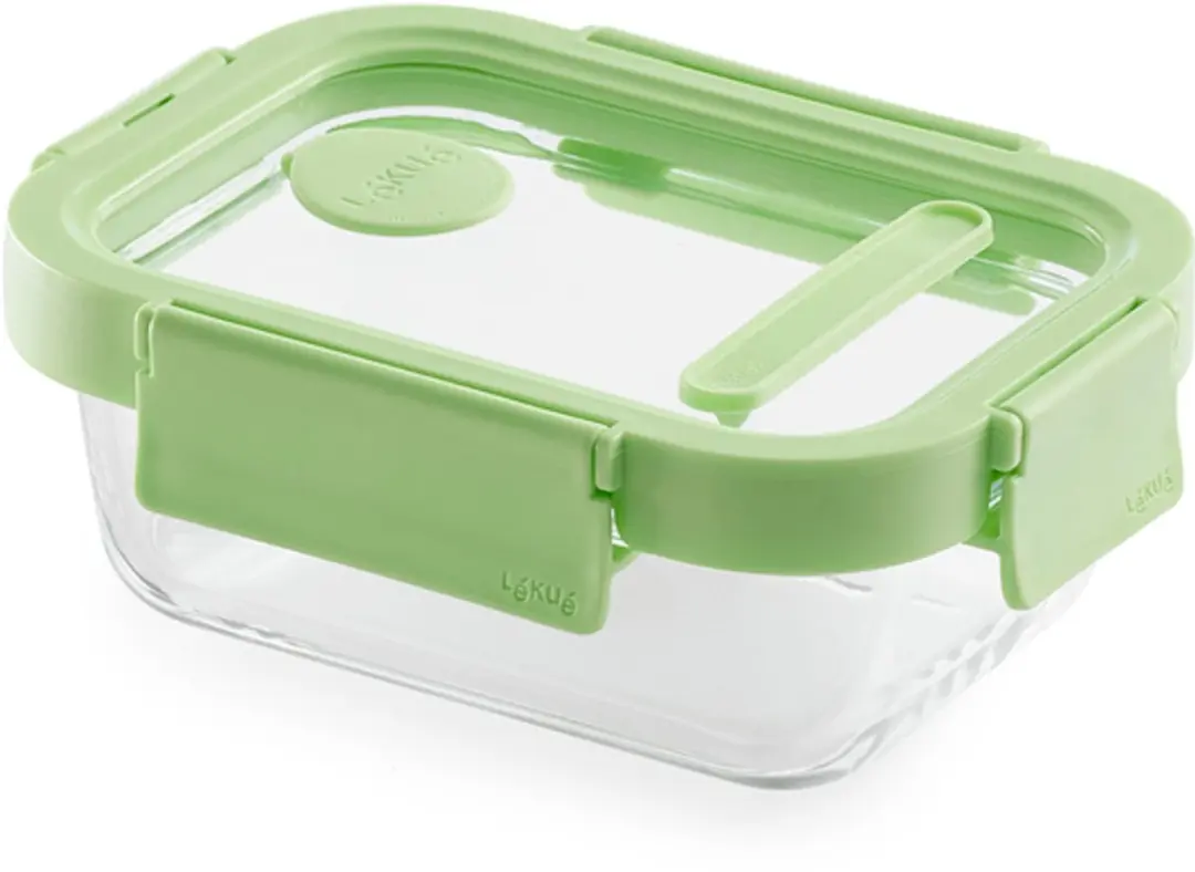 Lékué Vershouddoos Glas 370ml - Green - afbeelding 6 van 6