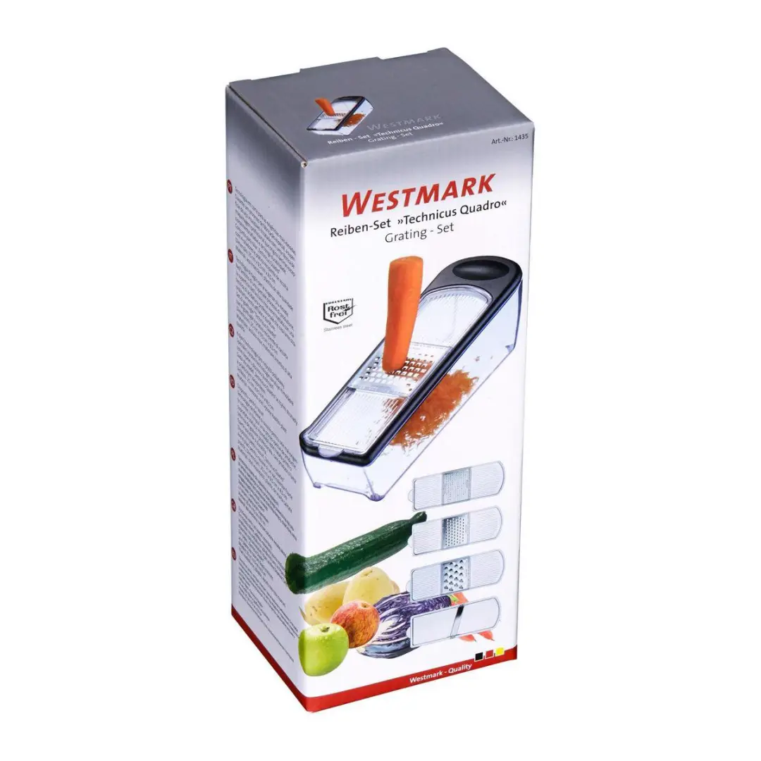 Westmark Rasp- en Schaal Set 14352260 - 4 Rosten - Transparant/Zwart