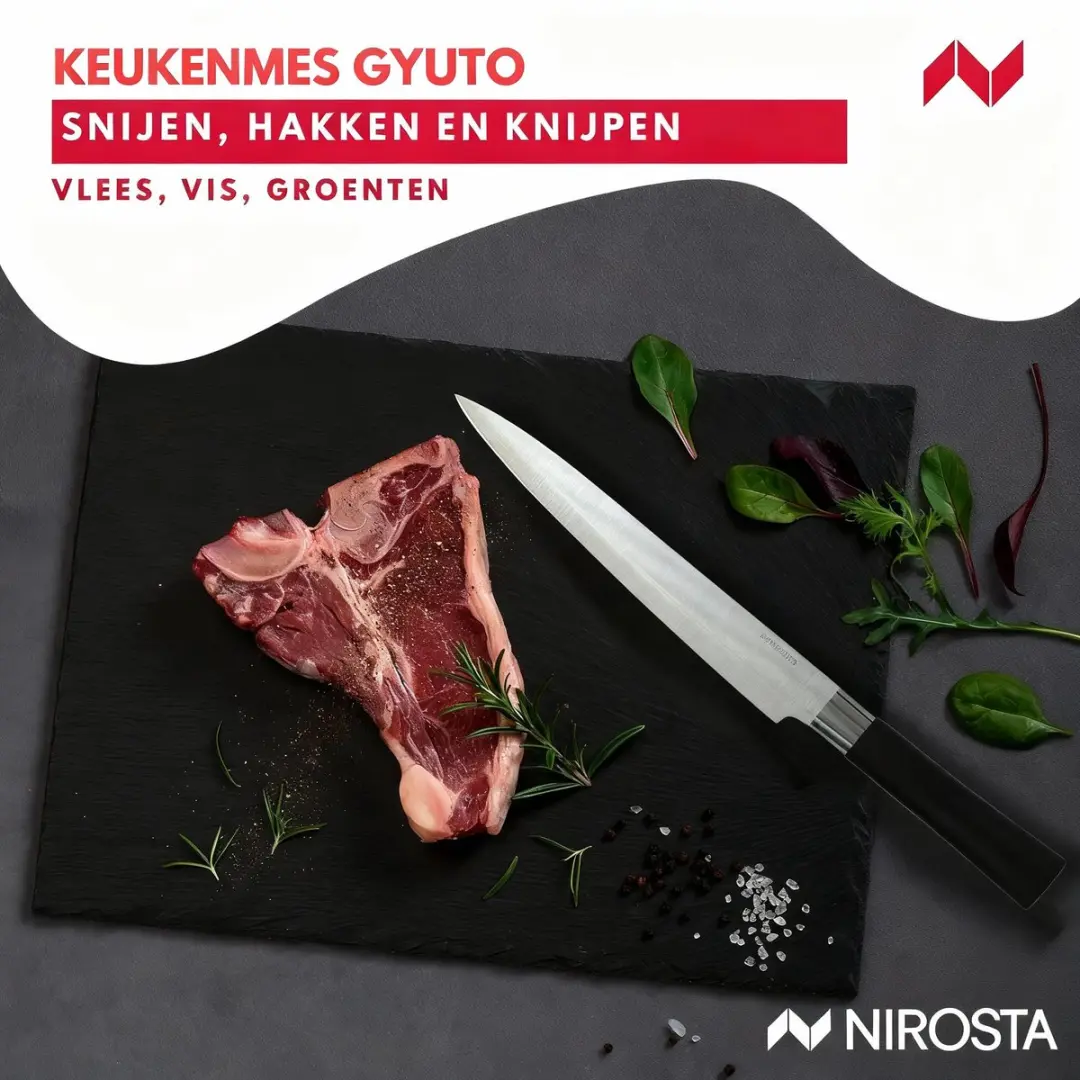Fackelmann Set 3 Japanse messen Santoku Gyuto Honesuki - Zwart/Grijs