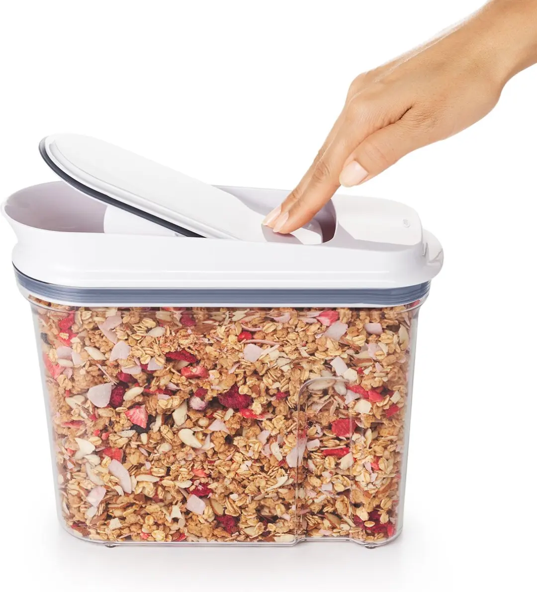 OXO POP Doseerbus Ontbijtgranen 2,3L - Transparant/Wit