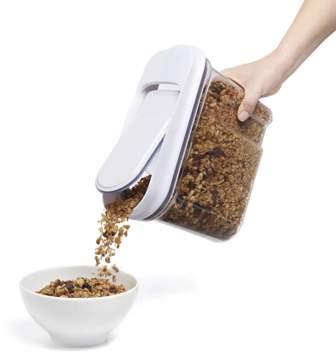 OXO POP Doseerbus Ontbijtgranen 2,3L - Transparant/Wit - afbeelding 6 van 6