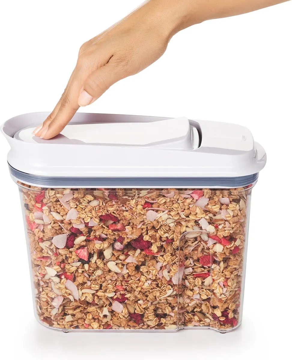 OXO POP Doseerbus Ontbijtgranen 2,3L - Transparant/Wit