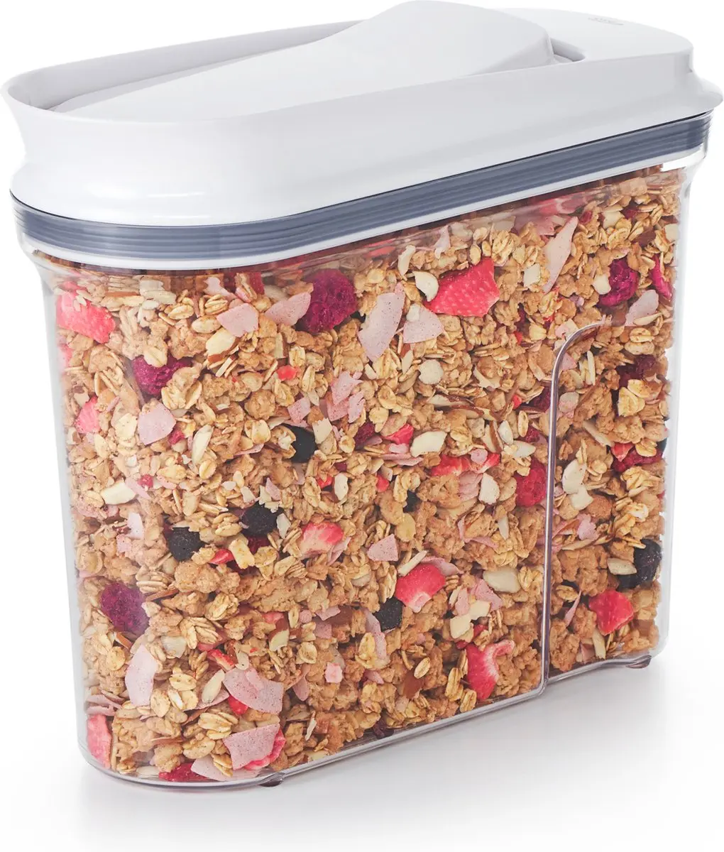 OXO POP Doseerbus Ontbijtgranen 2,3L - Transparant/Wit