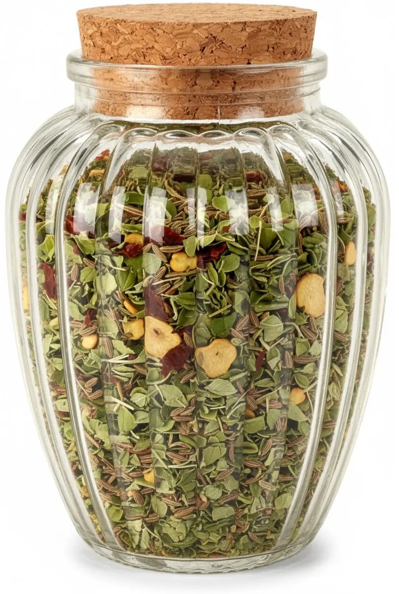 Excellent Houseware Kruidenpotjes Glas 280ml - 12 Stuks