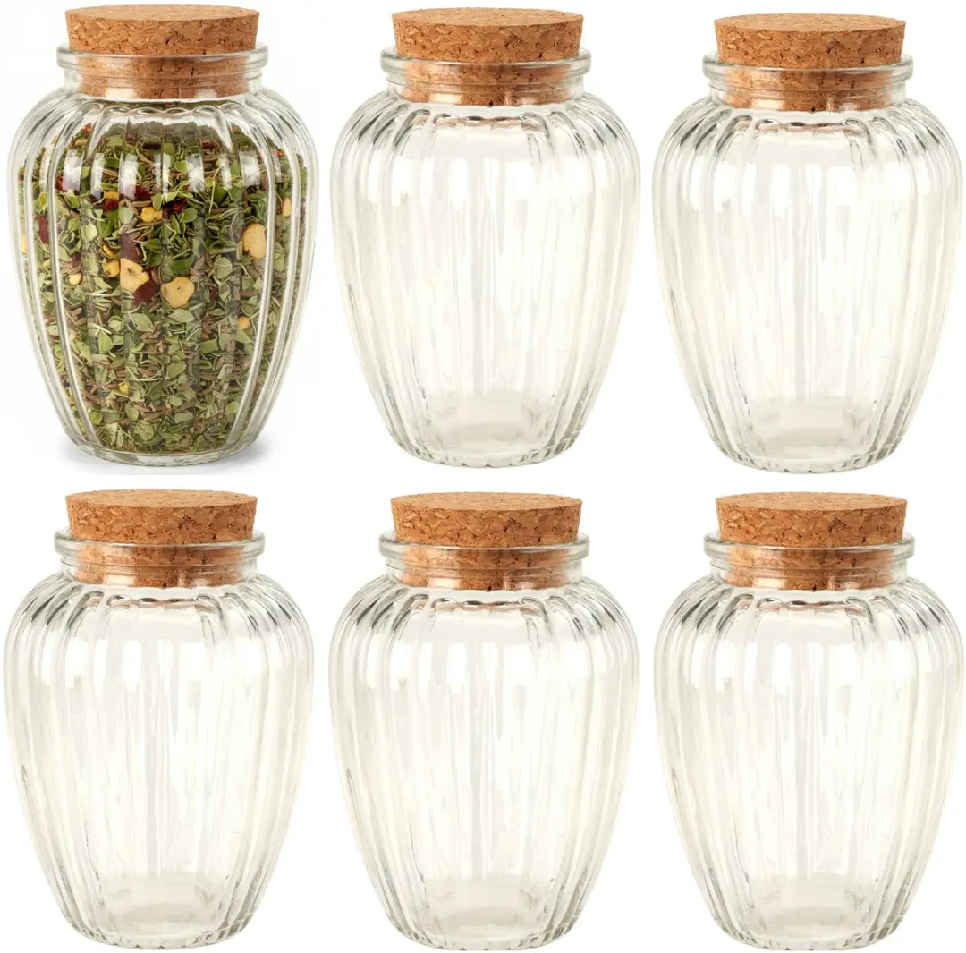 Excellent Houseware Kruidenpotjes Glas 280ml