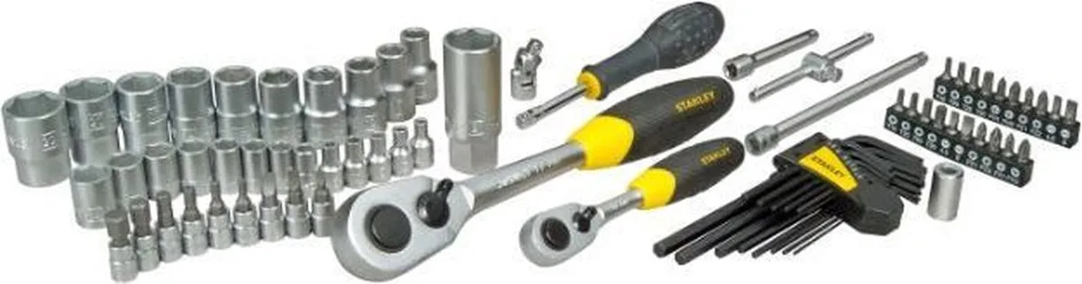 Stanley Dopsleutelset 1/4" & 1/2" 75-delig