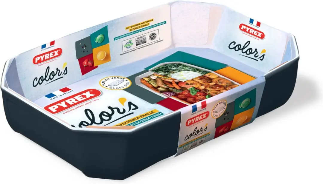 PYREX Rechthoekige Ovenschaal 3,2L - 33x22x7cm - Grijs