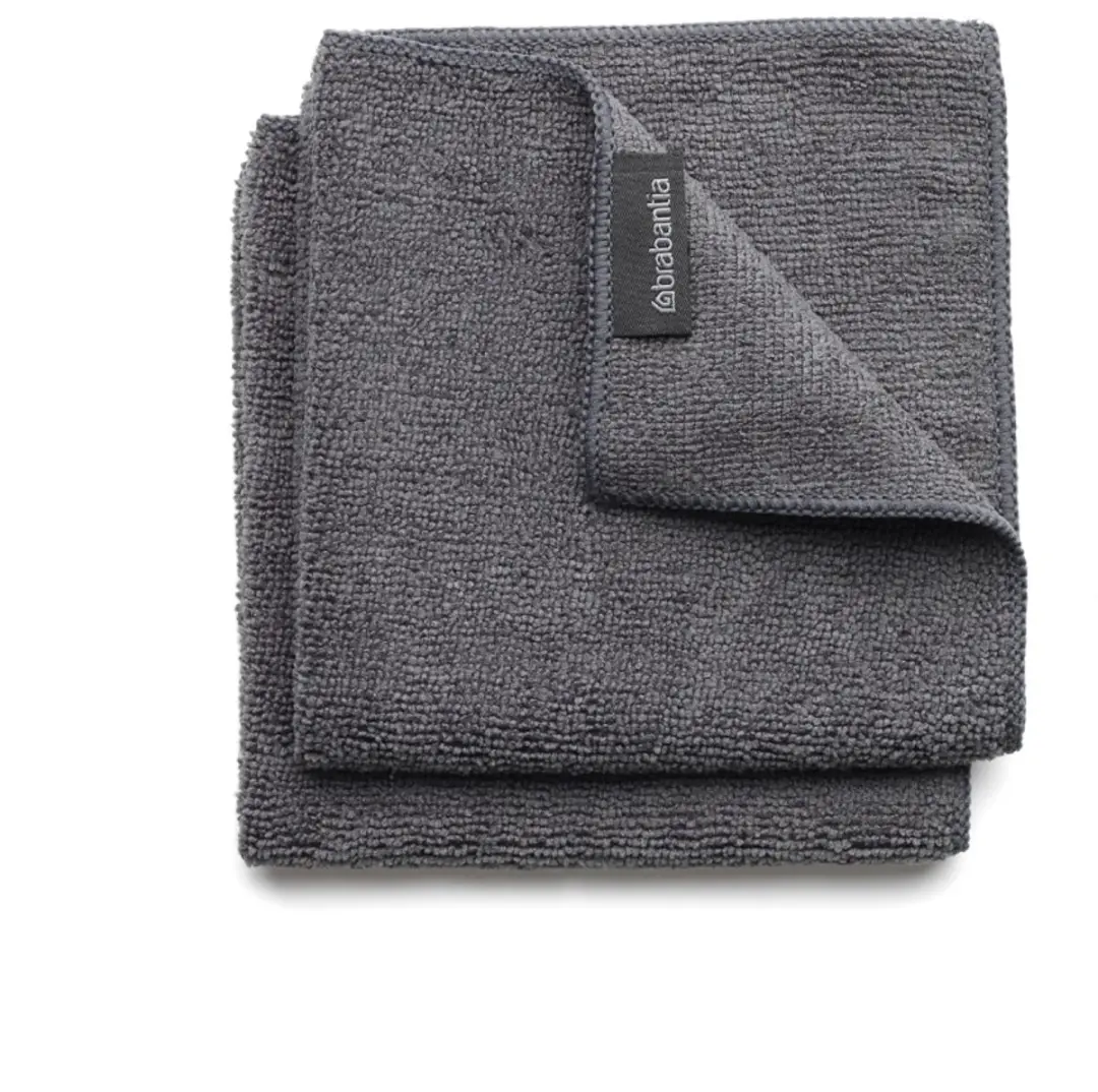 Brabantia SinkSide Microvezel Schoonmaakdoekjes 30x30cm - 2 Stuks - Dark Grey - afbeelding 6 van 6