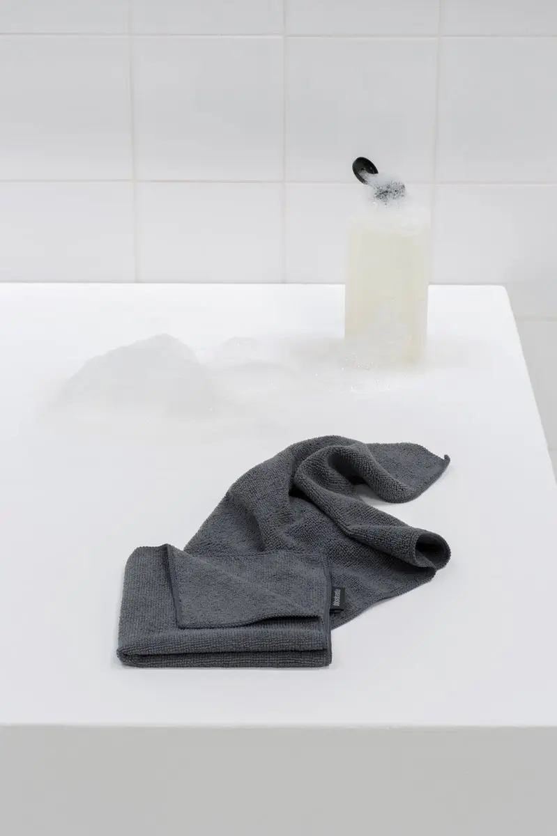 Brabantia SinkSide Microvezel Schoonmaakdoekjes 30x30cm - 2 Stuks - Dark Grey