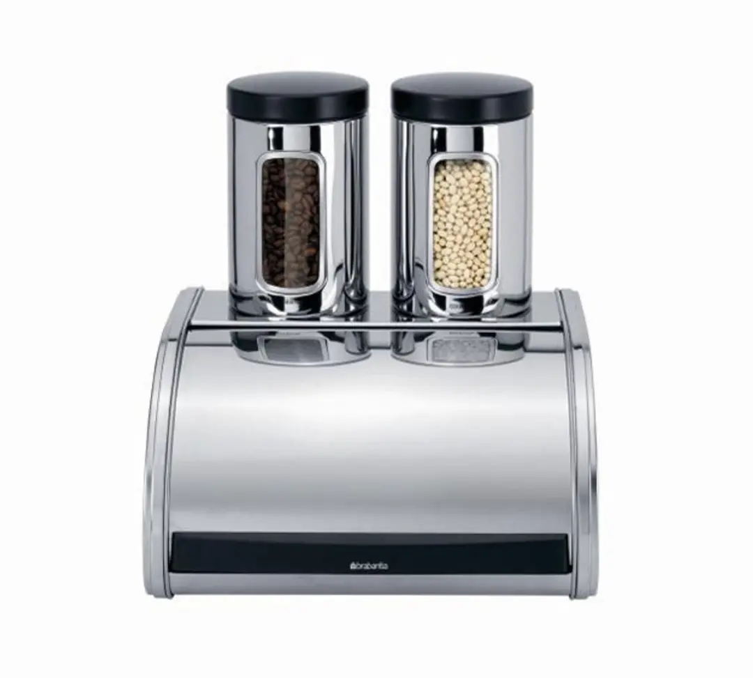 Brabantia Broodtrommel Medium Schuifdeksel 11L - Brilliant Steel