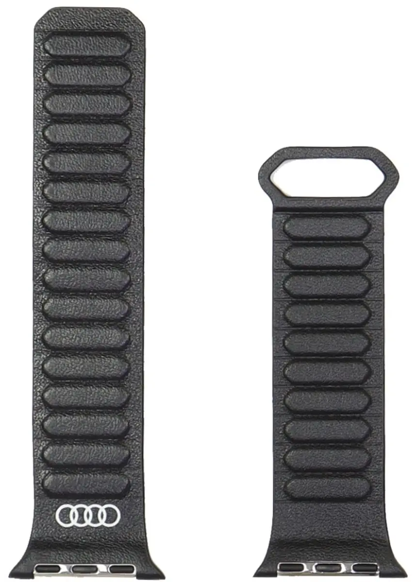 Audi Apple Watch Band 40mm - Zwart - Echt Leer