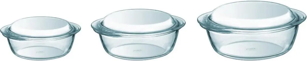 Pyrex Optimum Ovenschalenset 3 Stuks - 1,4L/2,1L/3L - Transparant