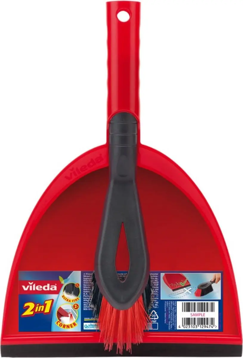 Vileda Stoffer & Blik 2in1 141742 - Rood/Wit