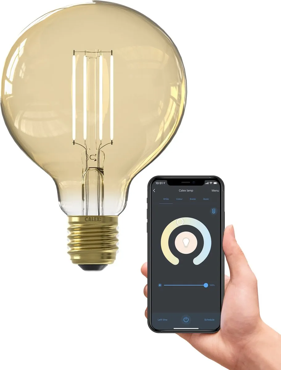 Calex Smart Bulb Globe Goud E27