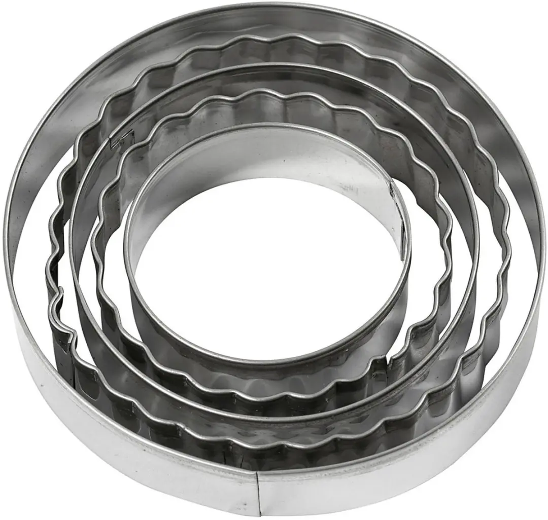 Creativ Company Uitsteekvormen Cirkel RVS - 5 Stuks Meerkleurig