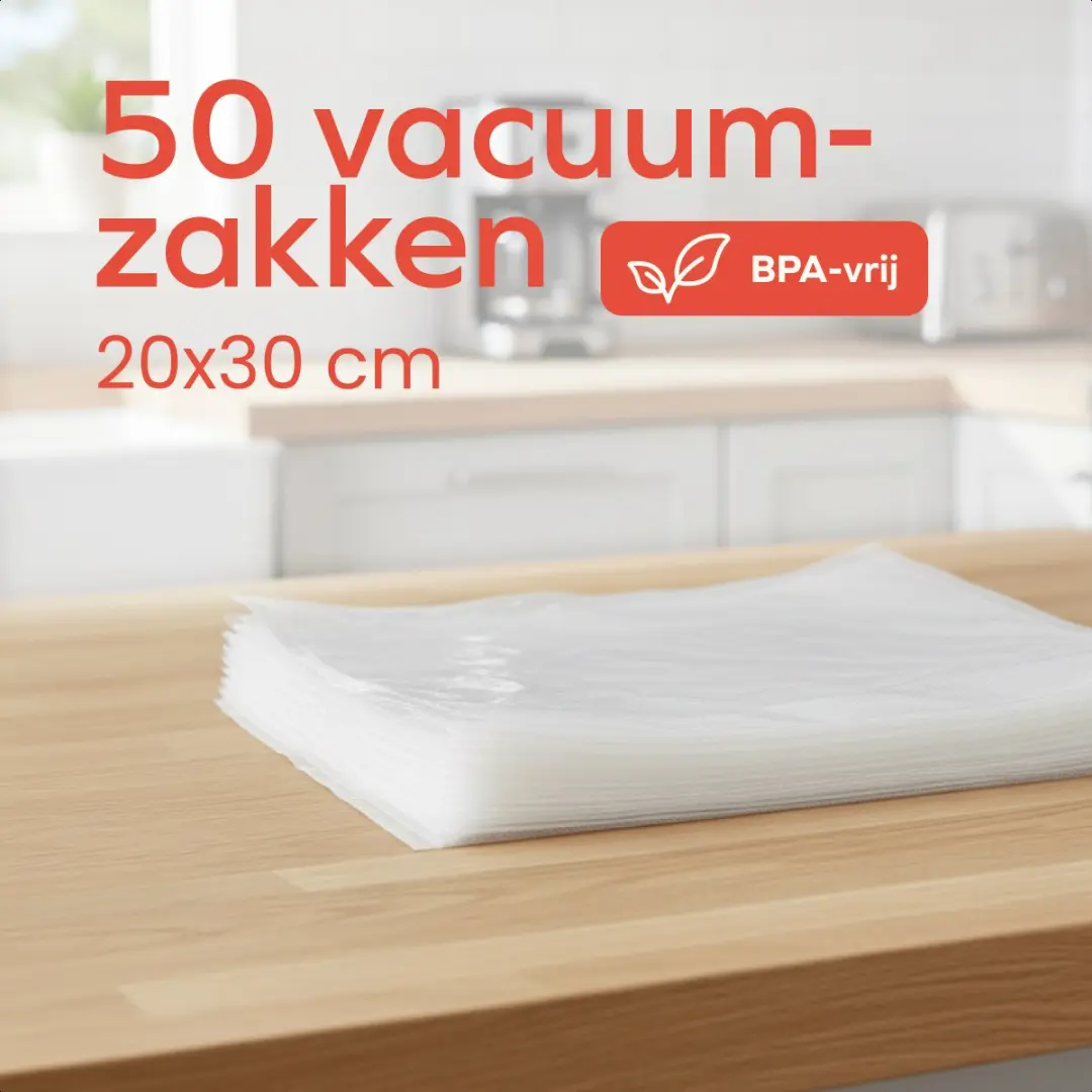 KitchenBrothers Vacuümzakken 50 Stuks 20x30cm - BPA-vrij