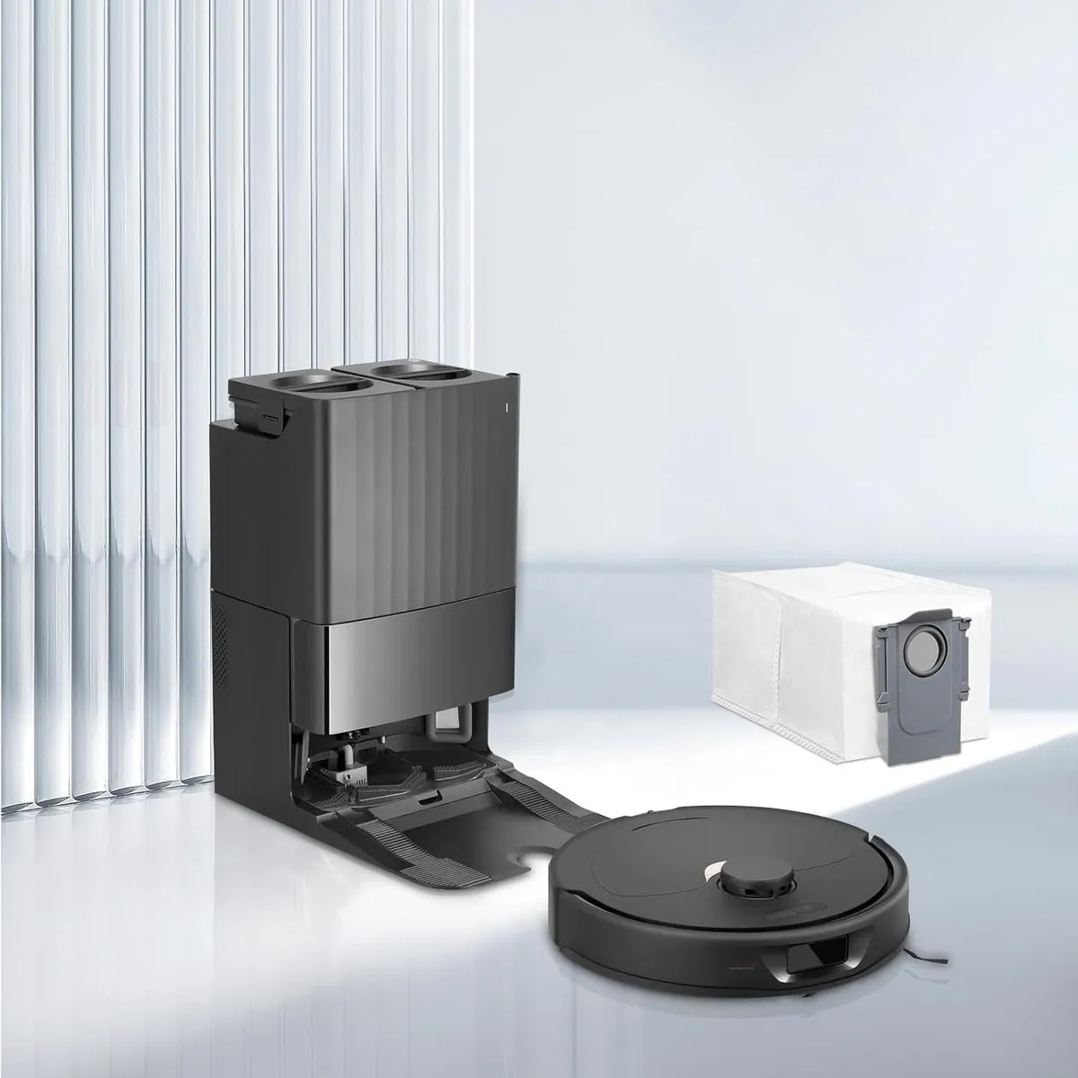 Roborock Q Revo Stofzuigerzakken - 8 Stuks - Grijs/Wit