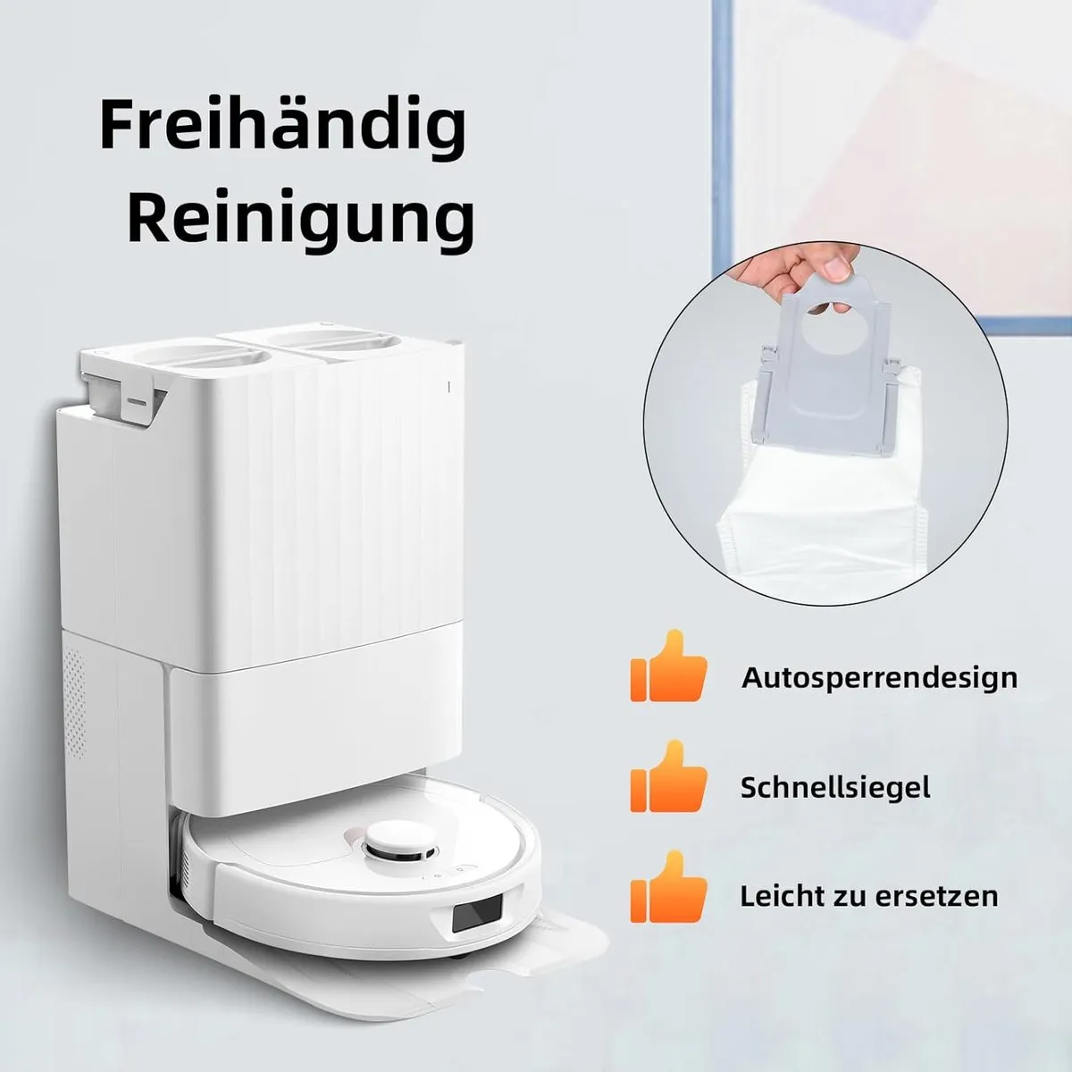 Roborock Q Revo Stofzuigerzakken - 8 Stuks - Grijs/Wit