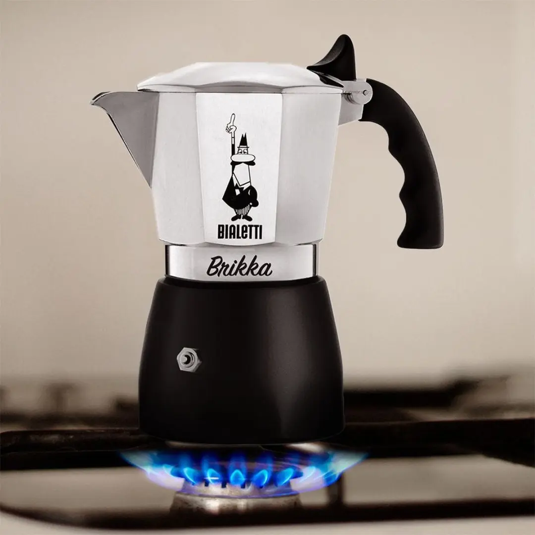 Bialetti Brikka Revolution 2 Kops Espressopot - Zwart/Zilver - afbeelding 6 van 6