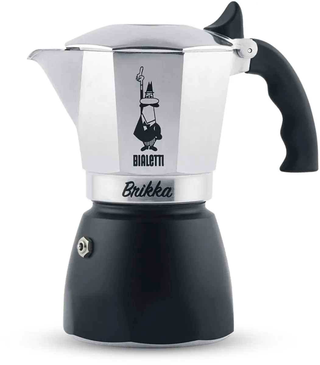 Bialetti Brikka Revolution 2 Kops Espressopot - Zwart/Zilver