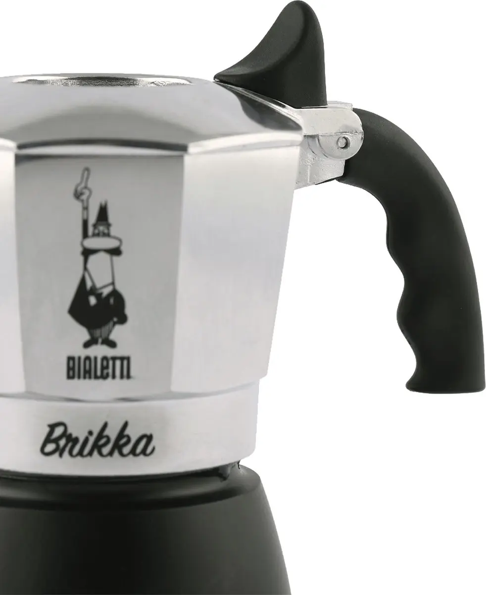 Bialetti Brikka Revolution 2 Kops Espressopot - Zwart/Zilver
