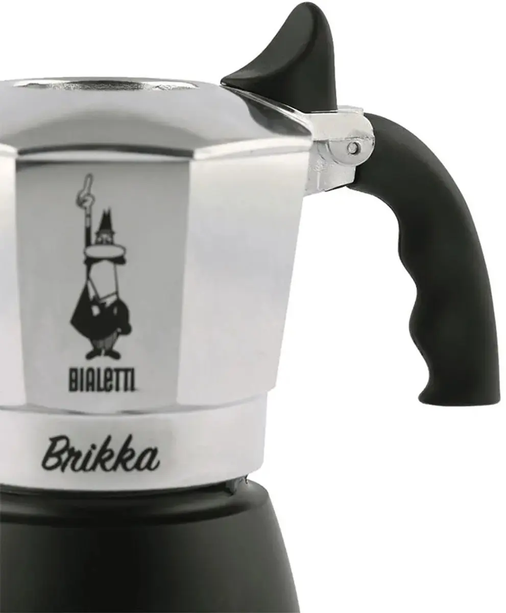 Bialetti Brikka Revolution 2 Kops Espressopot - Zwart/Zilver