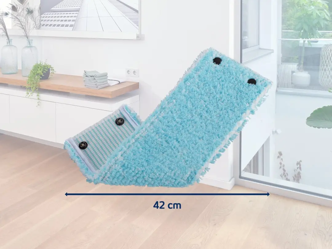 Leifheit Clean Twist XL Vloerwisserdoek 42cm - 2 Stuks - Super Soft - Wit/Turkoois