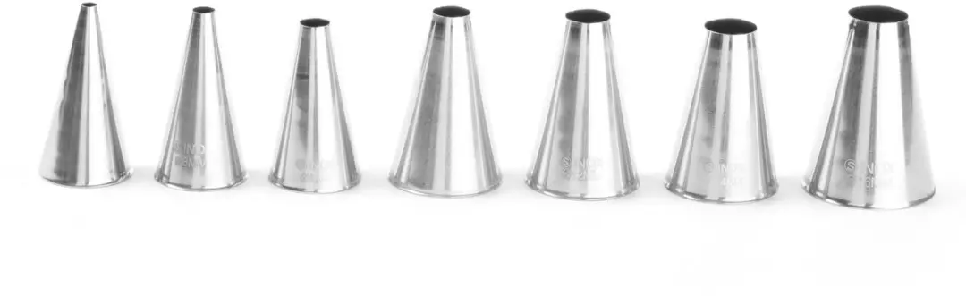 HENDI Ronde Spuitmondjes Set 7-delig - Zilver